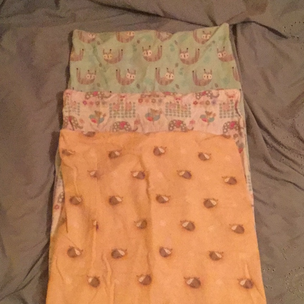 Home made flannel changing table covers